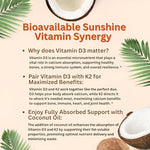 MicroIngredients Vitamina D3 10,000 UI + K2 MK-7 200 mcg, 300 cápsulas blandas con aceite de coco virgen | Complejo vitamínico 2 en 1 de vitaminas D y K | Extra Fuerte, Fácil de tragar
